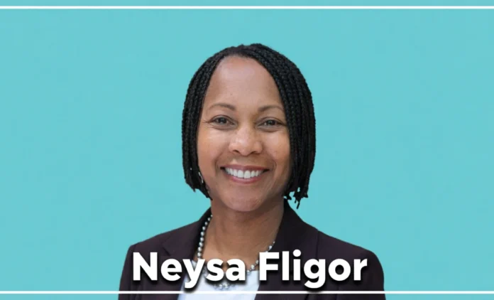 Neysa Fligor County Assessor — Historic Trailblazer of Santa Clara County Neysa Fligor County Assessor — first Black female county assessor in California, standing in a Silicon Valley government office