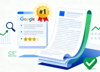 Blog Post Ranking Factors: Why Longer Posts Don’t Always Win in 2026 Flat illustration showing blog post ranking factors — short focused content outranking long articles on Google in 2026