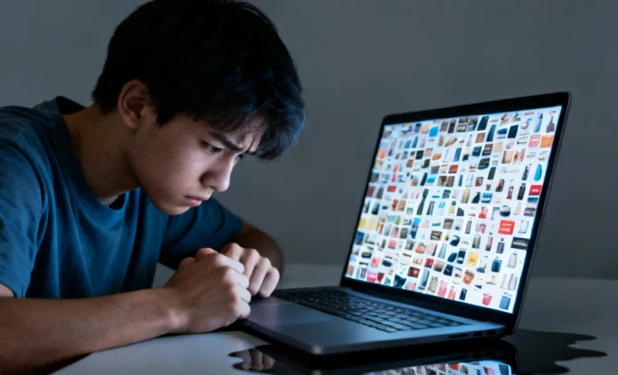 Choice Overload eCommerce Conversions — Why More Options Kill Sales in 2026 Frustrated online shopper overwhelmed by too many product options — choice overload eCommerce conversions dropping due to decision fatigue