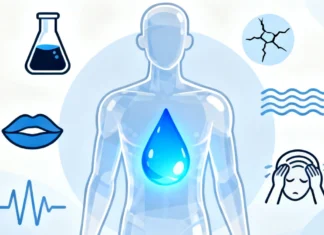 Early Signs of Dehydration: How to Spot Them Before You Feel Thirsty Early signs of dehydration illustration showing dark urine, dry lips, fatigue, and headache symptoms