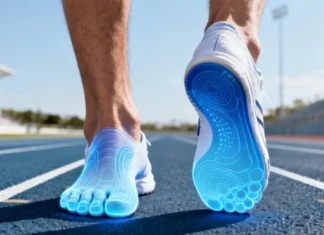 Flat Feet Sports Performance: Advantages, Biomechanics & Athletic Impact Flat feet sports performance biomechanics comparison showing arch pressure zones in athletes