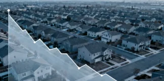Aerial view of residential homes representing global real estate cooling in 2026