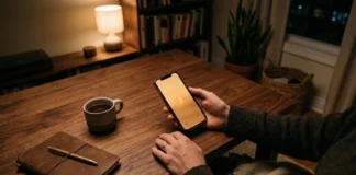 How to block blue light devices using Night Shift settings on a smartphone screen at night