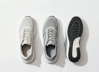 Running Shoes for Arch Type: Flat, Neutral & High (Complete Guide) Three running shoes side by side for flat, neutral and high arch foot types on a clean white surface — running shoes for arch type comparison guide 2026