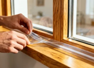How to Seal Window Gaps Without Damage: Save Up to 20% Energy Person sealing window gaps without damage using weatherstripping on a wooden frame