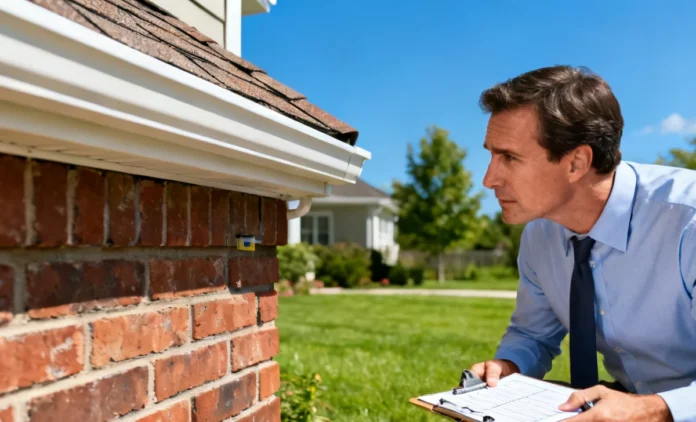 A home buyer inspecting a used home exterior — used home inspection guide for buyers in 2026
