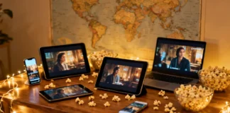 virtual watch party with friends syncing movies across time zones