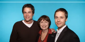Barbara Hepler smiling with family — mother of Hollywood actor Rob Lowe and dedicated high school English teacher from Ohio.