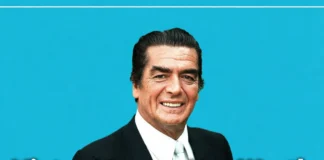Infographic showing Victor Mature net worth breakdown including film earnings, real estate, and royalties in 2026