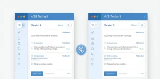A/B test email subject lines comparison showing two versions with subscriber retention metrics
