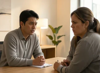 Angry Customer Complaint Handling: 7 Steps to Keep the Sale Step-by-step angry customer complaint handling by a calm customer service professional in a modern office