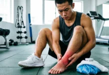 Ankle Sprain Needs Doctor? Know When to Go (2026 Guide) Person holding swollen ankle wondering if ankle sprain needs doctor visit or home rest treatment