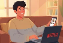 Avoid Netflix Show Spoilers: Reddit-Tested Social Media Guide Person using Reddit tips to avoid Netflix show spoilers on social media with muted keywords and protected feed