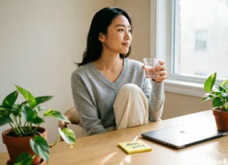 Breaks Boost Daily Productivity: The 30% Proof (2026) Professional taking mindful break showing how breaks boost daily productivity