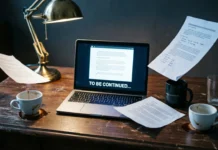 Cliffhanger Ending Examples: Master Suspense That Hooks Readers cliffhanger ending examples - writer crafting suspenseful chapter at desk