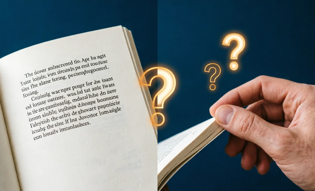 cliffhanger ending examples - split visual of suspenseful text cutoff and reader reaction
