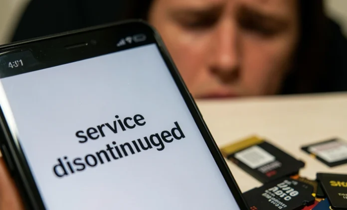 Cloud Storage Company Shutdown — What Happens to Your Photos A worried person staring at a phone showing an empty photo gallery after a cloud storage company shutdown deleted all their saved memories