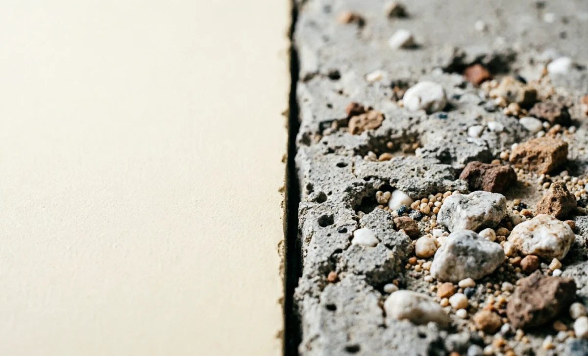 concrete cream layer vs eroded surface showing pressure washing driveway damage