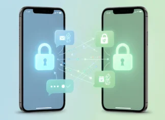 End-to-End Encryption Beginners Guide 2026: Stay Safe Online End-to-end encryption beginners guide showing secure messaging between two phones with lock symbols