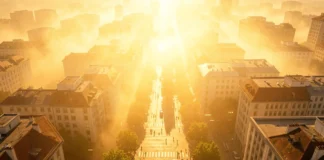 Global heatwave records 2026 — scorching city streets during extreme summer heat