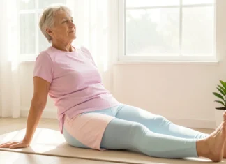 Morning Stretch Routine Joints: 10-Minute Daily Fix for Stiffness Person following a morning stretch routine joints plan on a yoga mat at home