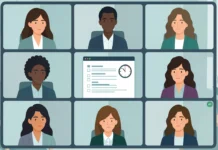 How to Run Productive Remote Team Meetings That End on Time (2026 Guide) A team having productive remote team meetings on video call with agenda on screen