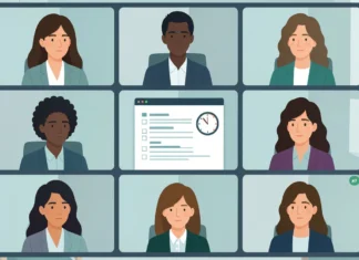 How to Run Productive Remote Team Meetings That End on Time (2026 Guide) A team having productive remote team meetings on video call with agenda on screen