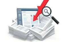 Why Publishing More Content Hurts SEO Rankings Illustration showing how publishing more content hurts SEO with a declining organic traffic graph