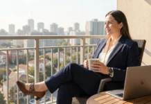 How a Two-Week Break Drives Real Estate Break Business Growth Real estate agent resting on a balcony to support real estate break business growth
