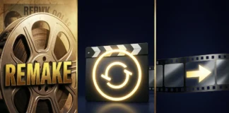 remake reboot sequel differences explained in a cinematic three-panel movie comparison graphic