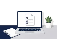 Remote Work Policy Guide: How to Build Effective Hybrid and Remote Team Rules in 2026 Remote work policy guide showing a home office setup with laptop and policy document — 2026