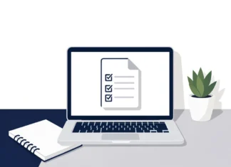 Remote Work Policy Guide: How to Build Effective Hybrid and Remote Team Rules in 2026 Remote work policy guide showing a home office setup with laptop and policy document — 2026