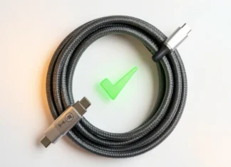 Safe Smartphone Charging Cable: Signs, Risks and 2026 Guide A safe smartphone charging cable with USB-IF certification symbol on white background