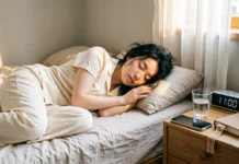 Sleep Debt Recovery: Does Weekend Sleep-In Help? Person attempting sleep debt recovery by sleeping in on weekend morning