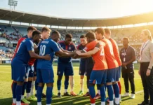 Sports Psychologist Team Cohesion Build Winning Teams: Coach’s Guide Sports psychologist team cohesion session with athletes in team huddle building trust and communication