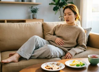 How to Stop Bloating After Overeating: Fast Relief That Works Person seeking ways to stop bloating after overeating with natural home remedies