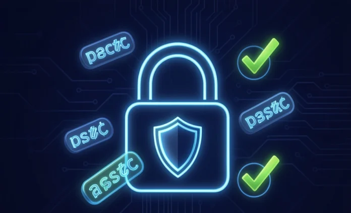 Strong Password You Remember — Security Guide 2026 Illustration showing how to create a strong password you remember with a padlock and shield on navy background
