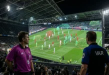 VAR Offside Rule 2026: What Changed & How It Works VAR offside rule 2026 technology displaying semi-automated offside lines during football match