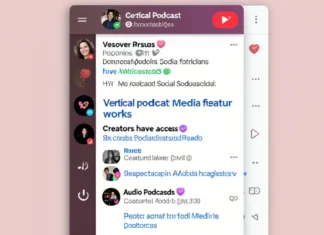 Vertical Podcast Social Media Feature Explained: What Creators Need to Know in 2026 A creator recording a vertical podcast social media episode on mobile with full-screen video format visible on screen