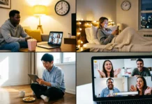 Watch Party Time Zones: Host International Movie Nights Friends hosting watch party time zones across different countries with synchronized movie streaming and video chat