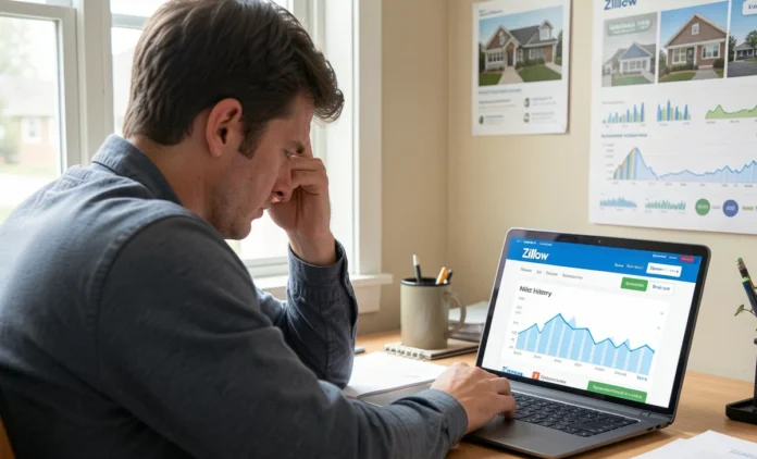 Zillow price history removed - frustrated buyer viewing empty price chart on listing page