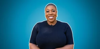 Symone Sanders net worth infographic showing income from MSNBC, politics, and book deals in 2026