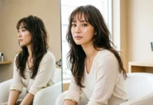 Are Bangs Out of Style in 2026? The Honest Trend Forecast and Face-Shape Guide Are bangs out of style — woman with soft curtain bangs and face-framing layers in 2026