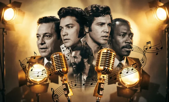 21 Best Male Singers of All Time Collage of the best male singers of all time including Freddie Mercury and Stevie Wonder