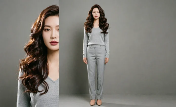 Woman with voluminous blowout hairstyles showing bouncy round-brush finish