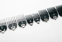 Wahl and Andis Clipper Guard Numbers: Your Full 0 to 8 Size Chart Clipper guard numbers 0 to 8 arranged in order showing different sizes