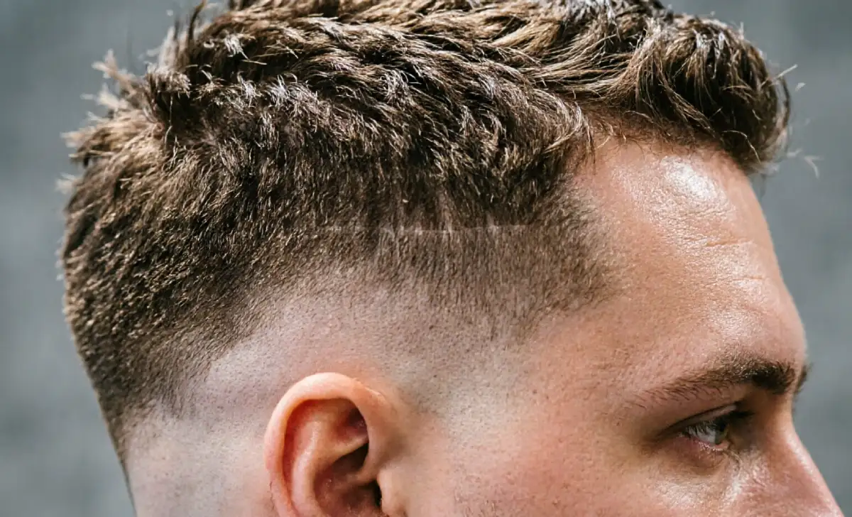Man's side profile showing smooth fade haircut achieved with clipper guard numbers