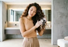 Your Curly Hair Routine with the Curly Girl Method for Defined, Soft Curls Curly hair routine tutorial with product layering for soft, bouncy, defined curls without frizz