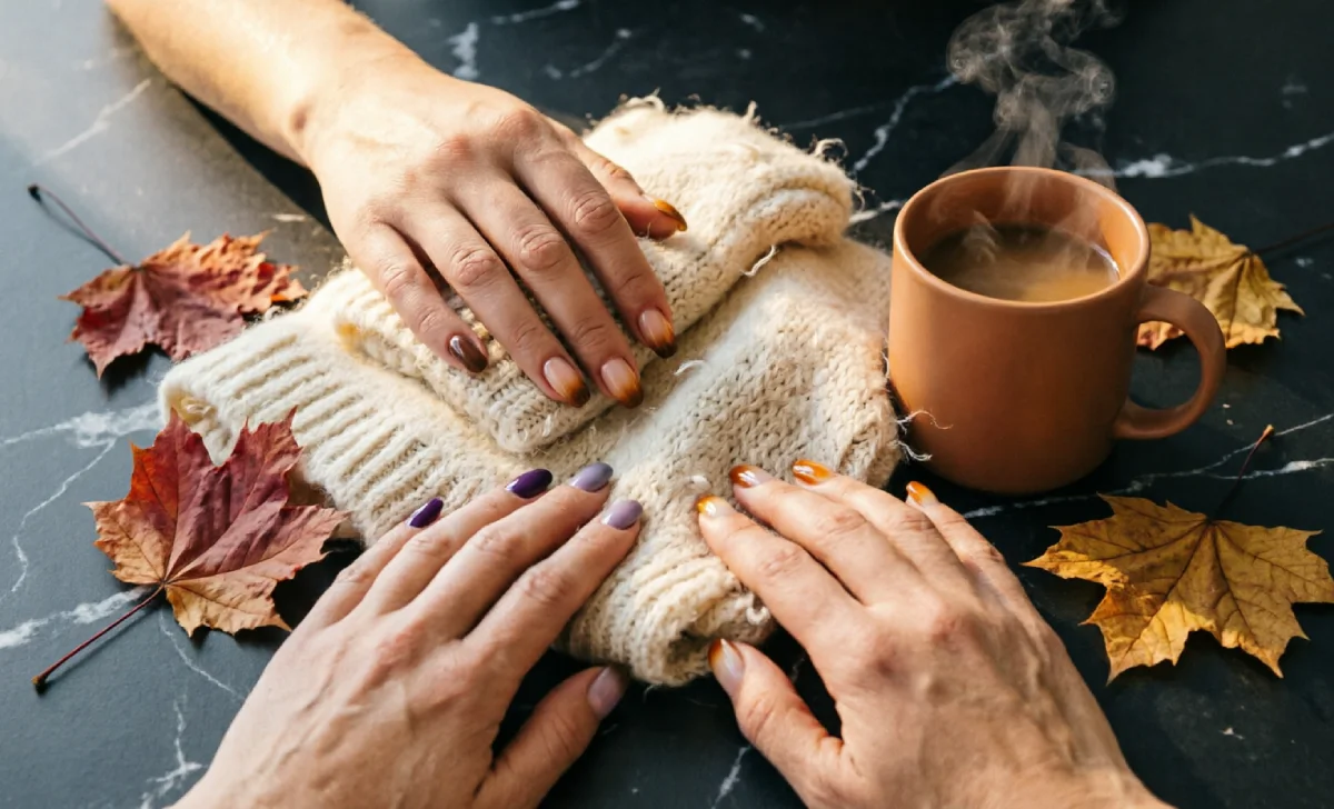 Fall ombre nail colors styled for work, holidays, and casual weekends