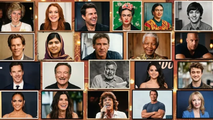 A collage of iconic figures and celebrities with famous birthdays in July.